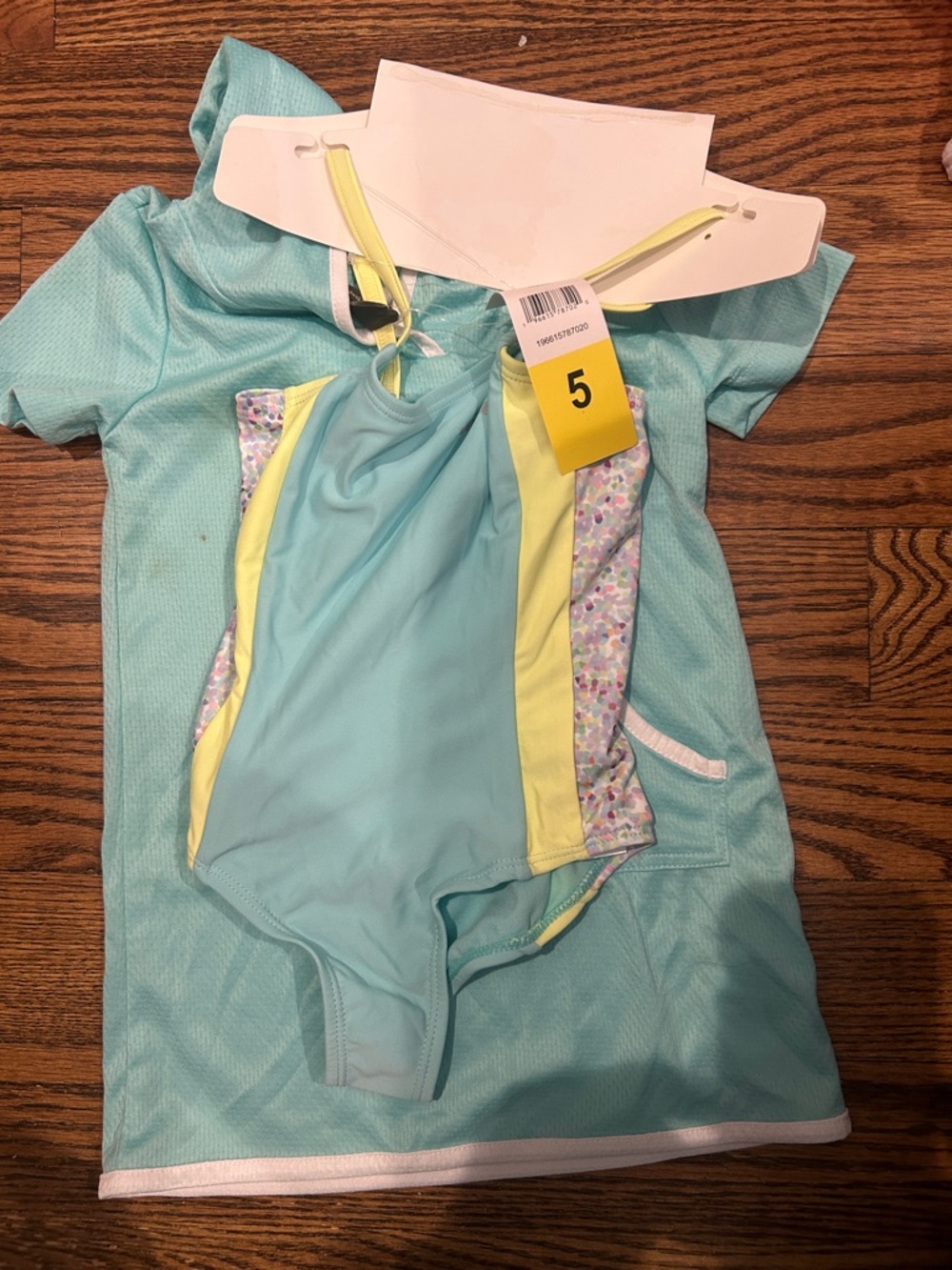 Eddie Bauer Kids One Piece Swimsuit with Cover Up Set (Size: 5T)